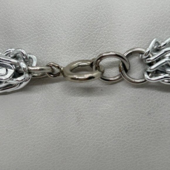 Vintage Sarah Coventry Necklace & Bracelet Silver-Tone 4 Strand lightweight. - Picture 7 of 11